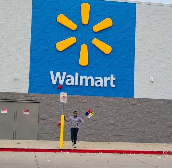 Jackie Wahome Outside Walmart in Rowlett, Texas.